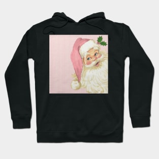 retro vintage pink santa claus Hoodie